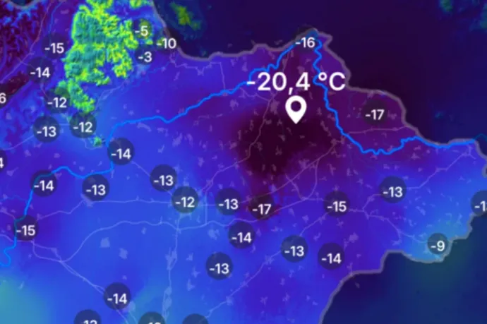 Északkeleten -20 fokos fagyot mértek