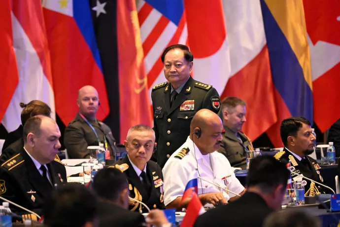 Csang Ju-hszia a 19. Nyugat-Csendes-óceáni Haditengerészeti Szimpózium megnyitó ünnepségén Csingtaoban 2024. április 22-én – Fotó: Wang Zhao / AFP