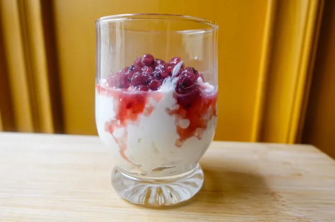 Mennyi zsír van egy ekkora pohárka krémtúróban? – Fotó: Ács Bori / Telex