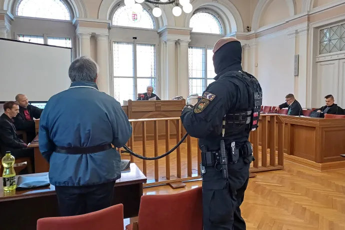 A képen É. Imre vádlott, akit röviddel ezután, tavaly márciusban életfogytiglanra ítélt a Győri Törvényszék – Fotó: Laczó Balázs / Telex