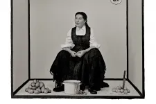 Dóra Abodi designed Marina Abramović's look inspired by Kalotaszeg mourning wear