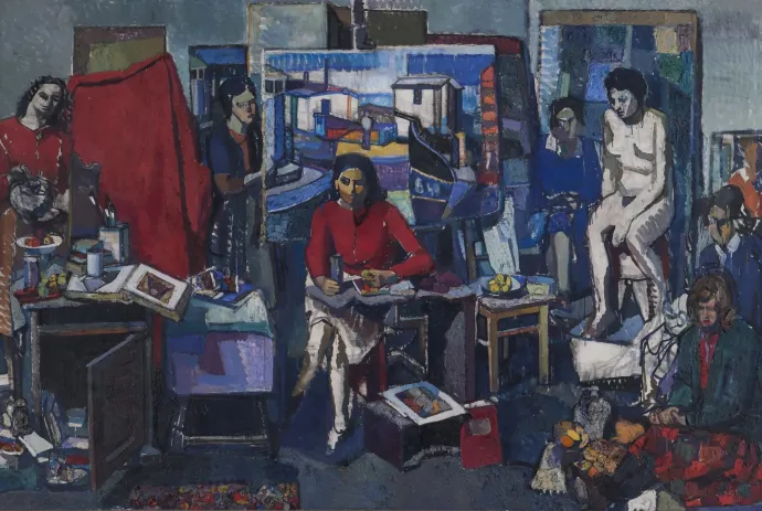 Gruber Béla: Festő a műteremben, 1962 – Fotó: Szépművészeti Múzeum – Magyar Nemzeti Galéria