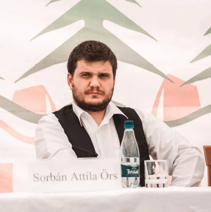 Sorbán Attila Örs, a gyergyói tüntetés szervezője – Fotó: SAÖ Facebook-oldala