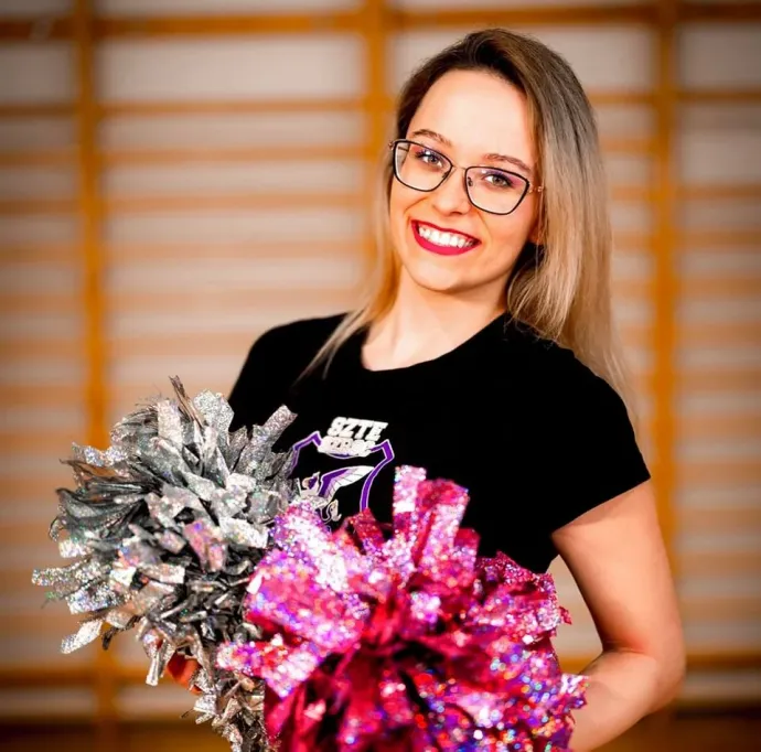 Lelóczki Éva csapatkapitány – Fotó: SZTE PomPom Girls