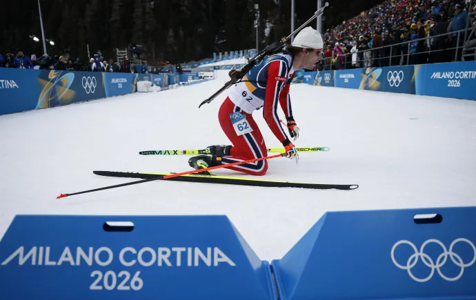 Lægreid a célban, pár perccel később a magánéletét is megismerhette a világ – Fotó: Odd Andersen / AFP