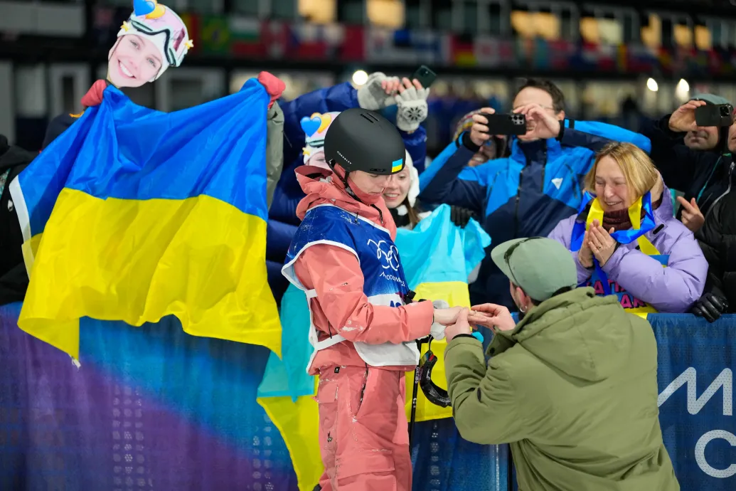 Valentin-napon kérték meg az ukrán síakrobata kezét a téli olimpián