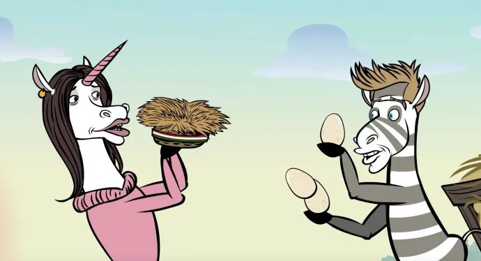 Varga Judit, az unikornis és Magyar Péter, a zebra – Fotó: nERDŐ / Szélsőközép 