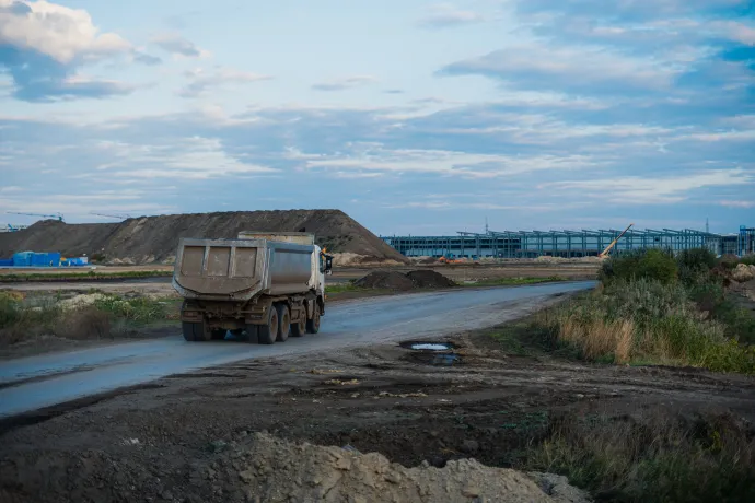 Építkezés a szegedi BYD-gyár területén 2025 szeptemberében – Fotó: Bálint András / Szegeder 