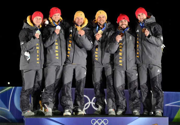 Kettes bobban csak németek álltak dobogóra – Fotó: Stefano Rellandini / AFP