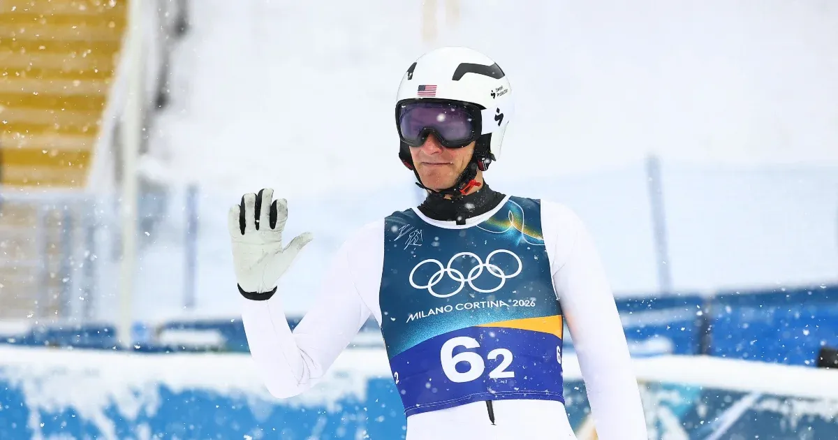 Egy lombfúvót koccolt le az amerikai versenyző, ahogy gyorsulni kezdett a sísáncon