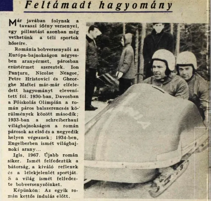 Ion Panțuru és Nicolae Neagoe az 1967-es Új Életben – Forrás: Képernyőmentés a Digitéka Archívumból