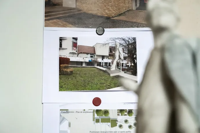 Makkai István díjazott tervének részlete – Fotó: Szabó Apor / Művészeti Egyetem, Marosvásárhely