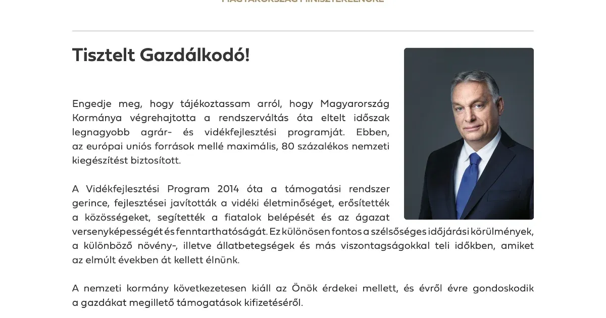 Gőzerővel küldik ki Orbán Viktor gazdáknak szánt ukrajnázó propagandalevelét