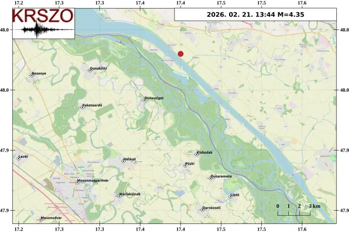 1996 óta ez volt a harmadik földrengés ezen a területen Szlovákiában
