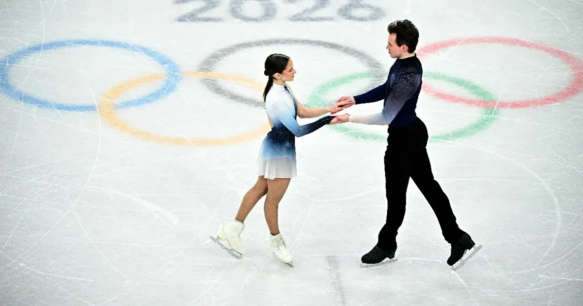 Hungarian flag not carried by Russian-born figure skaters at Winter Olympics closing ceremony,...