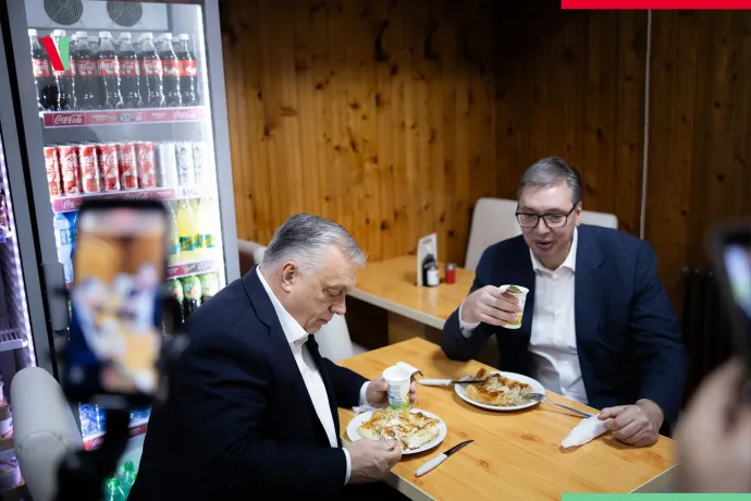 Burek a szerb elnökkel – Fotó: Orbán Viktor / Facebook