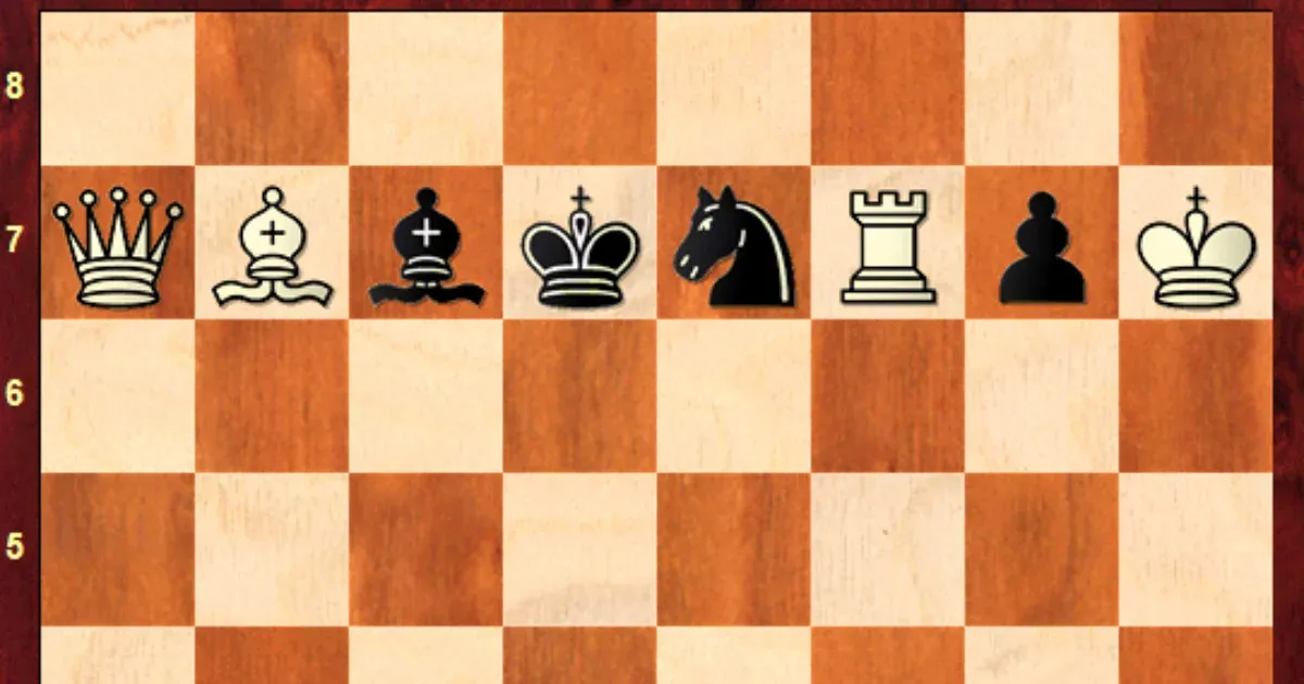 Sakkfeladvány: egy csík és más semmi