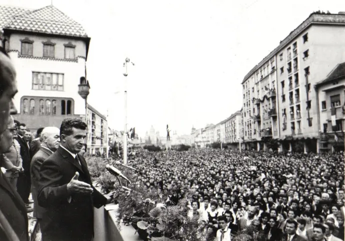 Nicolae Ceausescu látogatása Marosvásárhelyen 1966-ban – Fotó: IICMER