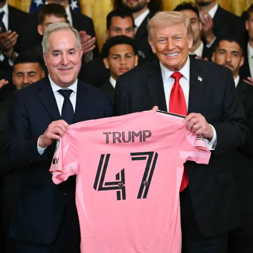 Donald Trump megvendégelte a Fehér Házban Lionel Messit és csapatát Kép