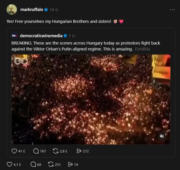 Fotó: Mark Ruffalo / Threads