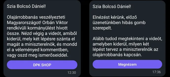 Forrás: Viber-üzenetek