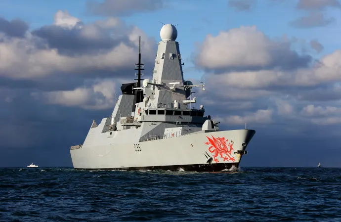 Az HMS Dragon romboló – Fotó: Royal Navy / X
