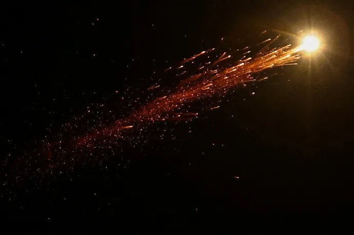 Iráni rakéta száll Izrael felé Jeruzsálem felől nézve március 11-én – Fotó: Jamal Awad / TPX Images of the Day / Reuters