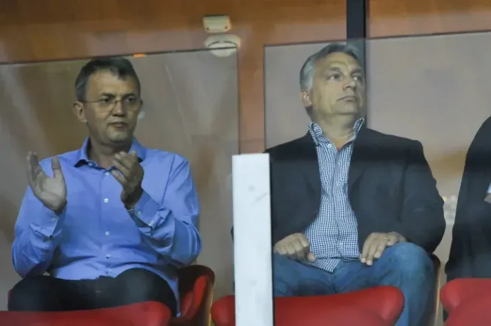 István Garancsi and Viktor Orbán watching a soccer match in Debrecen on 30. July 2015 – Photo: Zsolt Czeglédi / MTI