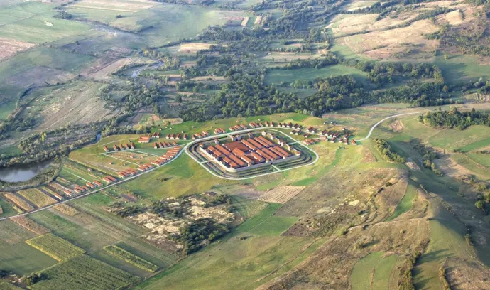 A mikházi lelőhely tájrekonstrukciója és az épülő Limespark látványterve – Forrás: Vasáros Zsolt, Maros Megyei Múzeum