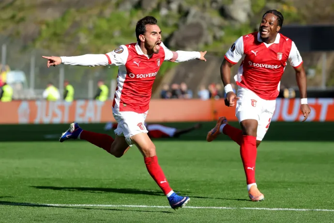 El-nyolcaddöntő: 4-0-ra nyert a Braga, 4-2-es összesítéssel ejtette ki a Ferencvárost