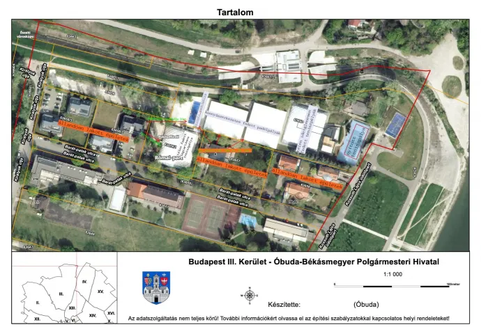 A sátrakkal telizsúfolt terület ortofotón – Forrás: Óbudai önkormányzat
