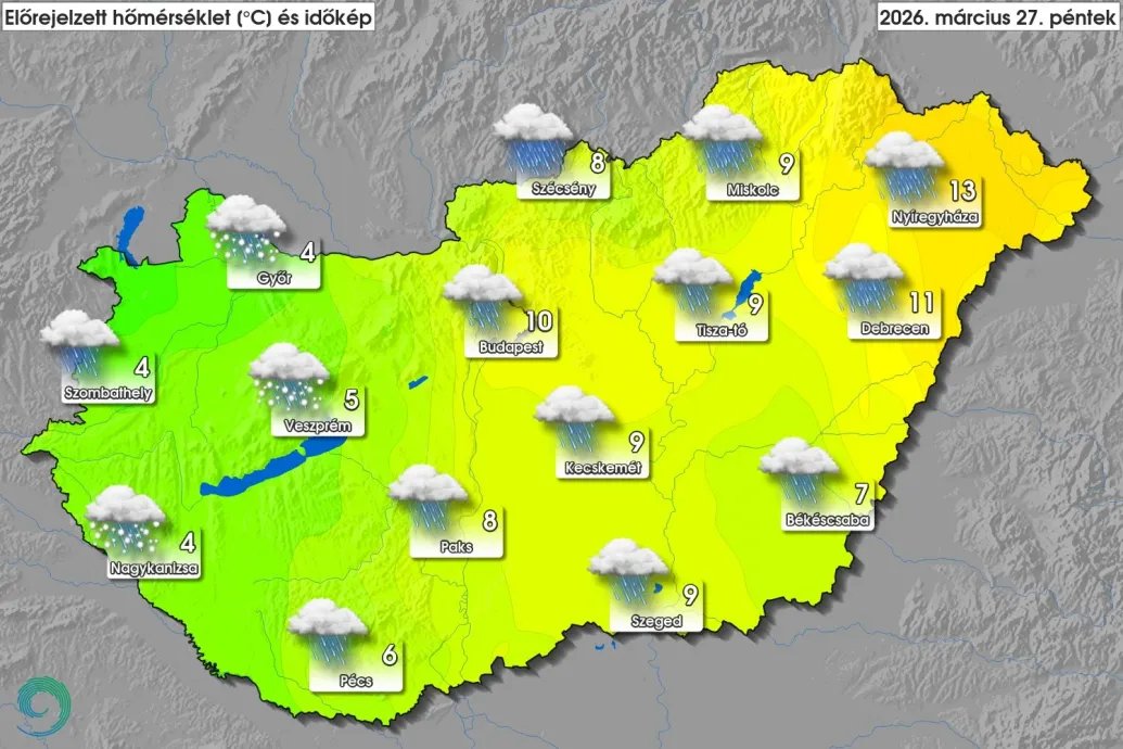 Szerdáig marad a tavaszias idő, aztán jön a hidegfront, még a hó is eshet