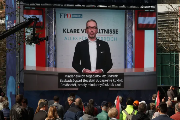 Tom Van Grieken és Herbert Kickl – Fotó: Bődey János / Telex