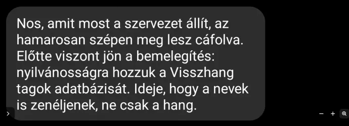 Henry üzenete a Visszhang adatok kiszivárogtatásáról