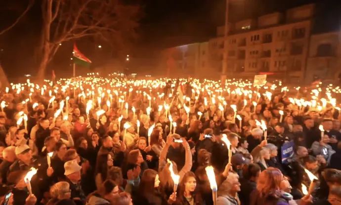 Az országjárás Nyíregyházán – Forrás: YouTube