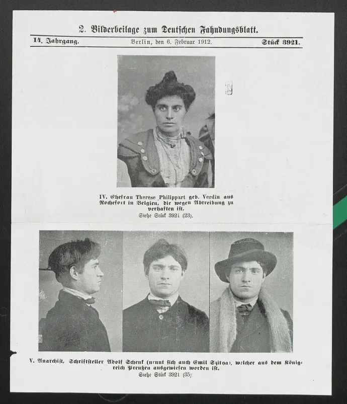 Szittya Emil megfigyelési dossziéja a francia rendőrség (Sûreté Générale) archívumában – Forrás: Archives nationales de France, Fonds de Moscou