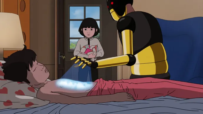 Arco, Iris és Mikki, a dadarobot – Fotó: Mozinet