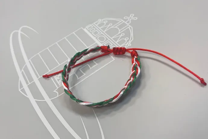 A Nemzeti Választási Iroda minden alkalommal meglepi az első szavazókat valami aprósággal, idén ez a karkötő jár a voksolásért – Fotó: NVI