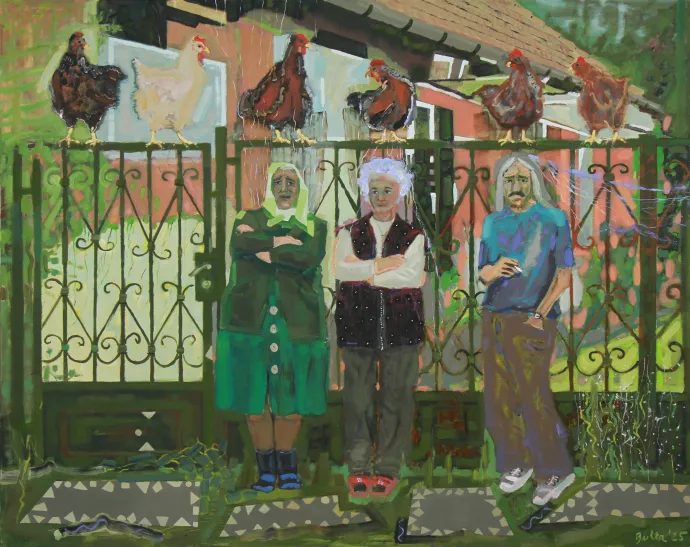 Bukta Imre: Lakodalom nézők (2025.) – Forrás: Godot Galéria