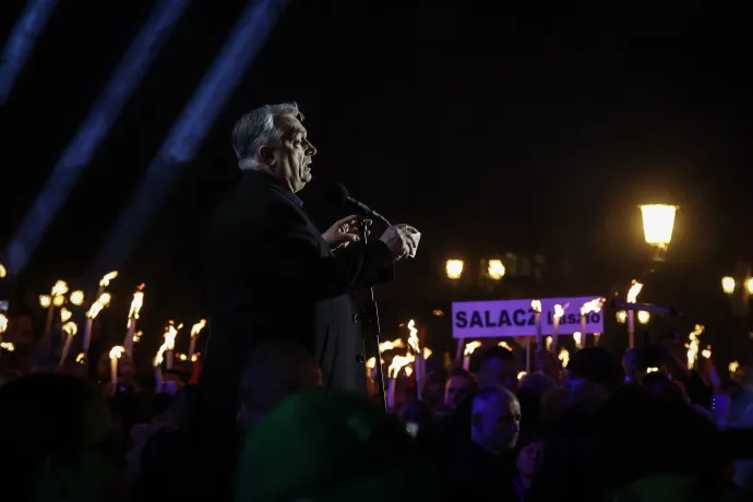 Orbán Viktor országjárásának kecskeméti állomásán 2026. március 23-án – Fotó: Huszti István / TelexFotó: Huszti István / Telex