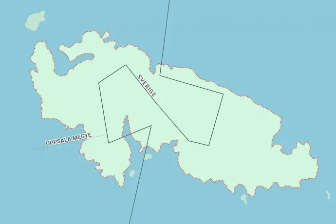 A fura alakú határvonal Märketen – Forrás: Google Maps