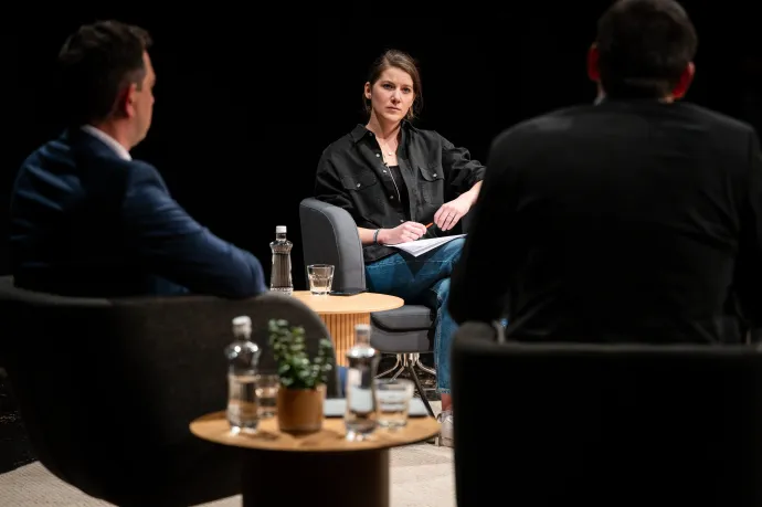 Bánáti Anna műsorvezető – Fotó: Alföldi Dániel István / Telex