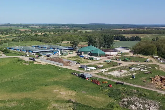 A kisbéri biogázüzem építése – Fotó: Biogáz Unió