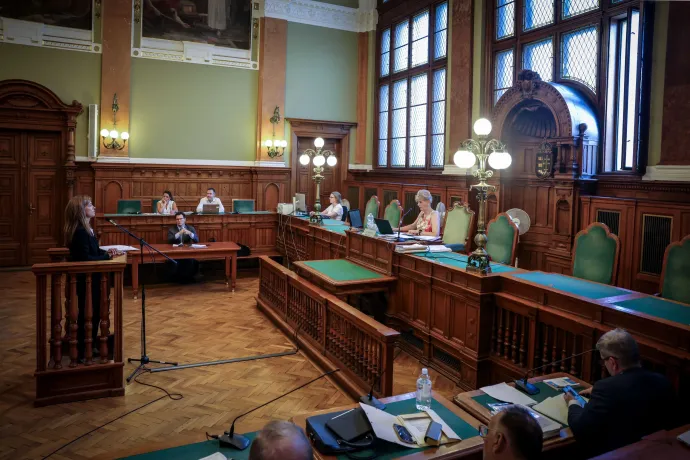 Tanúként hallgatták meg Varga Judit volt igazságügyi minisztert a Schadl–Völner-perben, a Fővárosi Törvényszéken, 2025. július 3-án – Fotó: Huszti István / Telex