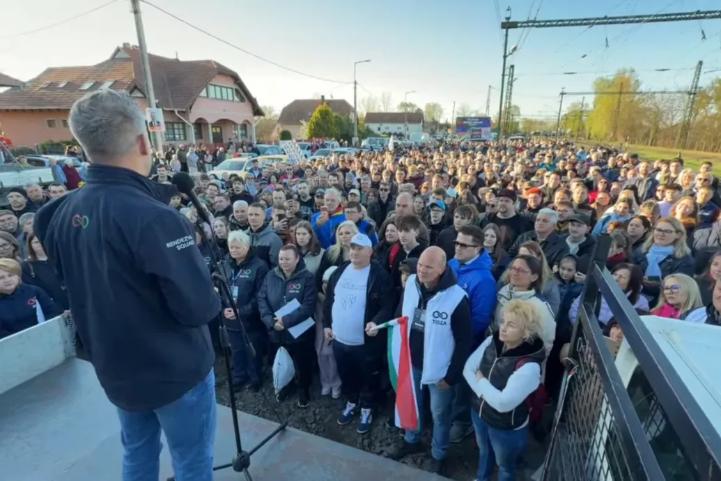 Magyar Péter reggel 7-kor indította a kampány utolsó hetét Ráckevén