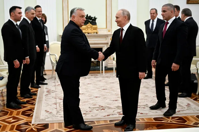 Orbán Viktor és Vlagyimir Putyin találkozója 2025 novemberében – Fotó: Alexander Nemenov / AFP