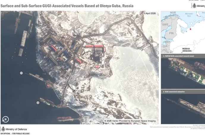 Műholdképek az orosz tengeralattjárókról – Fotó: Brit Védelmi Minisztérium