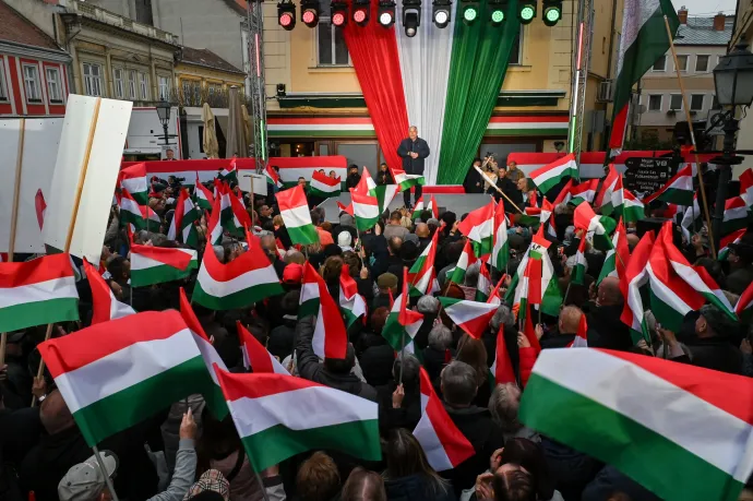 Orbán Viktor székesfehérvári kampányeseményen 2026. április 10-én – Fotó: Alföldi Dániel István / Telex