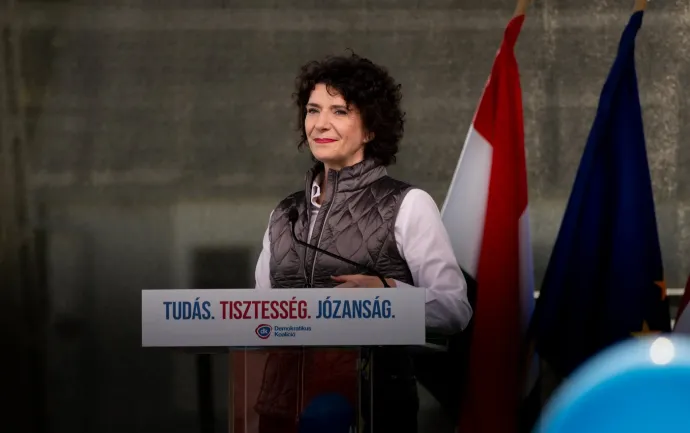 Dobrev Klára a DK kampányzáró eseményén – Fotó: Dobrev Klára / Facebook