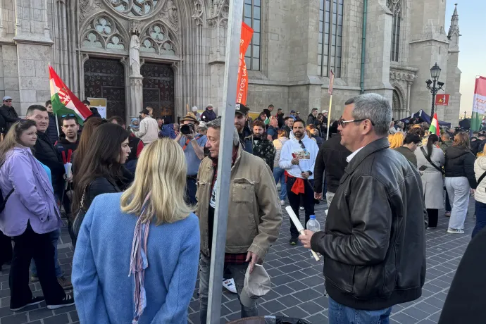 Szentkirályi Alexandra Bayer Zsolttal és Takács Péterrel beszélget – Fotó: Nádor András / Telex